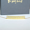 Hand Stamped Gold Bar Personalized Bracelet - The Pink Locket