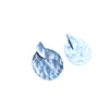 Half Moon Silver Ear Jacket Earrings - Hammered Finish - Nickel Free