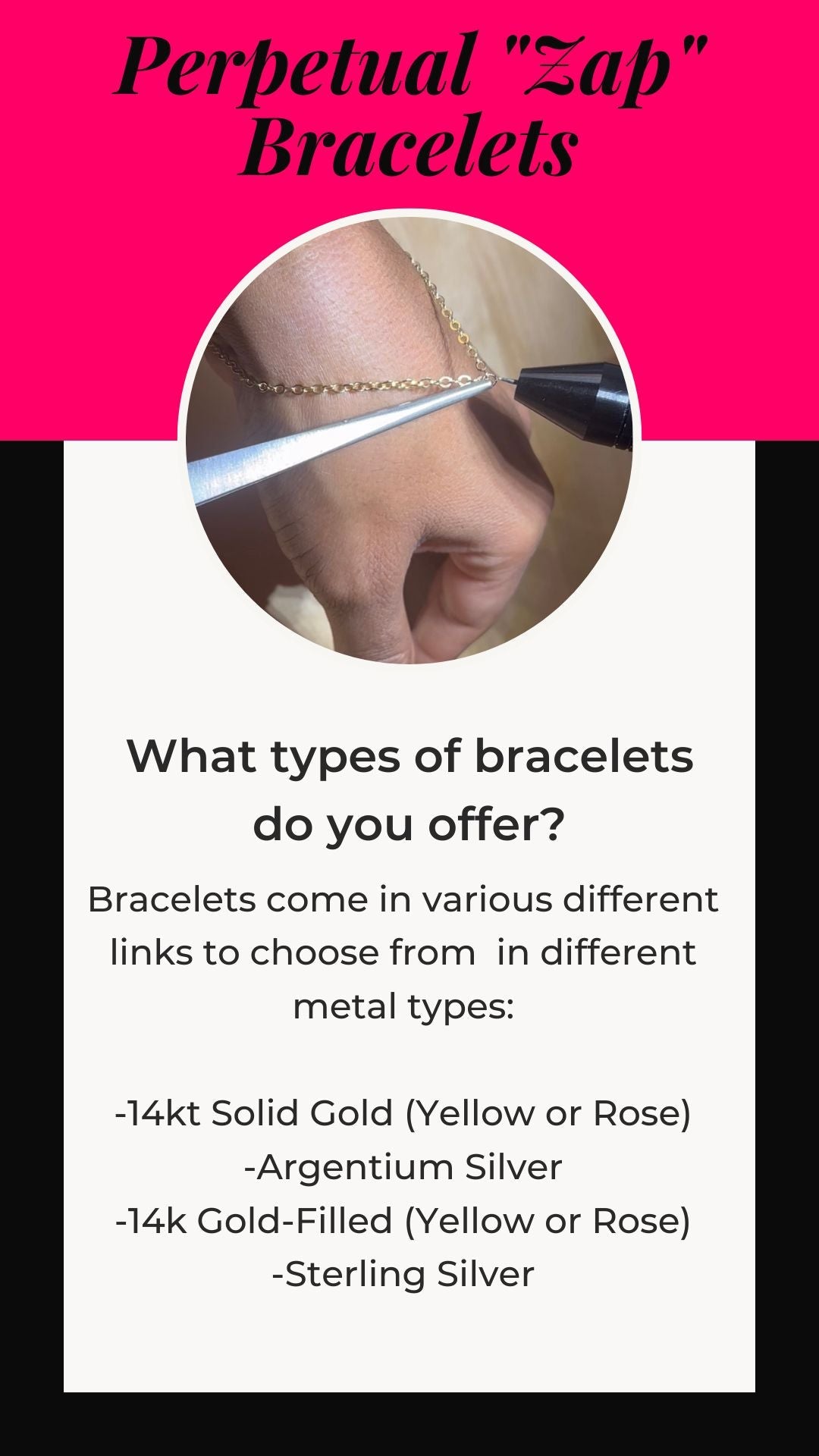 Perpetual Bracelets - Permanent Bracelets - Individual Appointments (DEPOSIT ONLY)