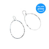 Organic Silver Hoop Earrings - Large Size - Nickel Free