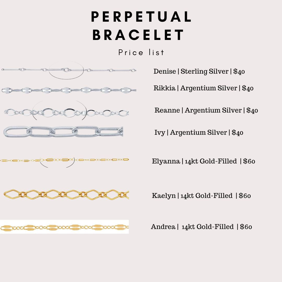 Perpetual Bracelets - Permanent Bracelets - Individual Appointments (DEPOSIT ONLY)