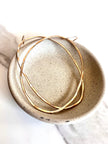 14kt Gold Filled XLarge Organic Oval Shape Hoop Earrings