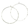Argentium Silver Metal Large Hoop Earrings - Nickel Free - 2 1/4