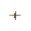 Beaded Bar 14kt Rose Gold-Filled Stacking Argentium Silver Ring