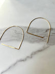 Minimalist 14kt Gold Filled Arch Hoop Earrings