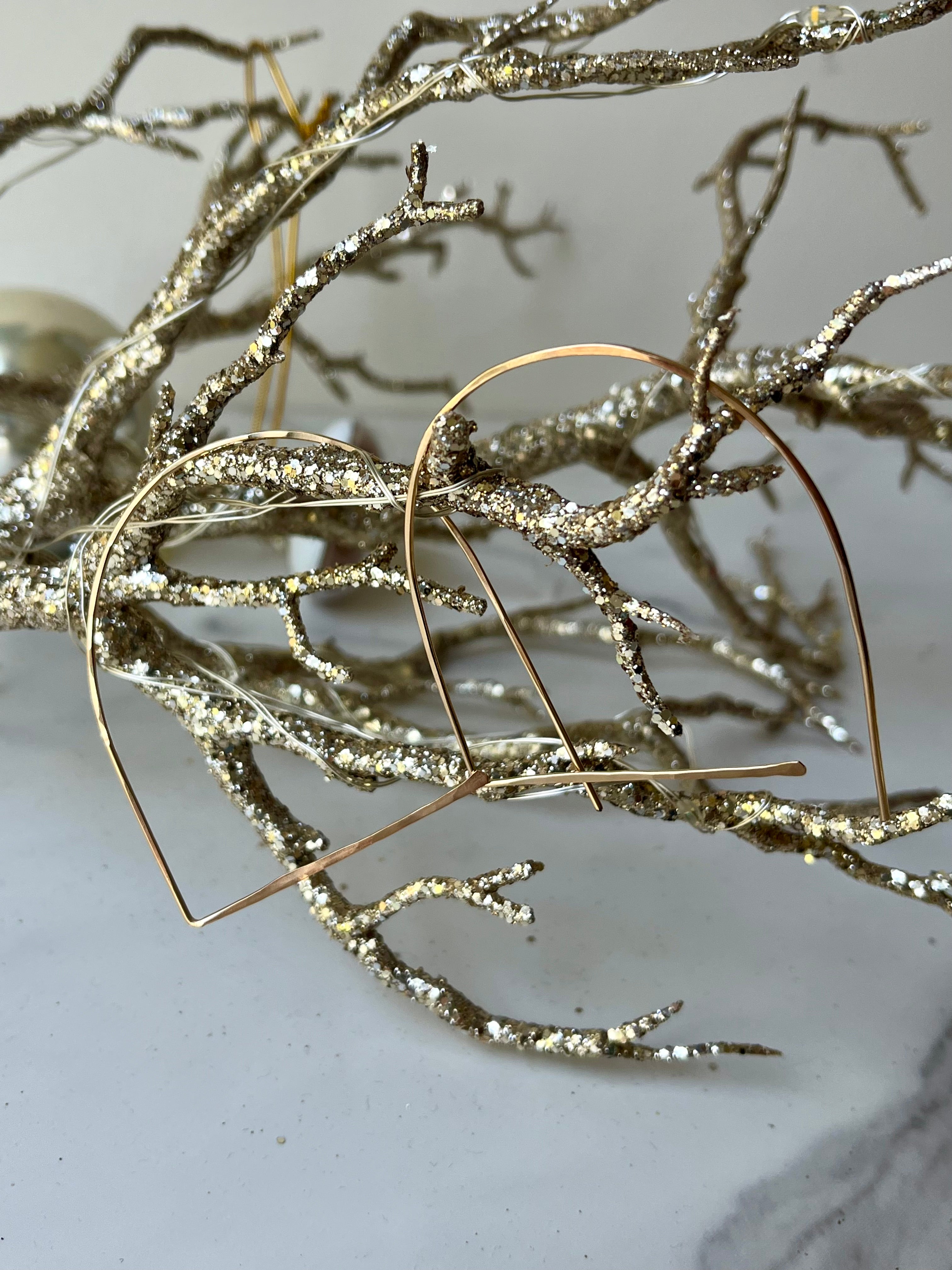 Minimalist 14kt Gold Filled Arch Hoop Earrings