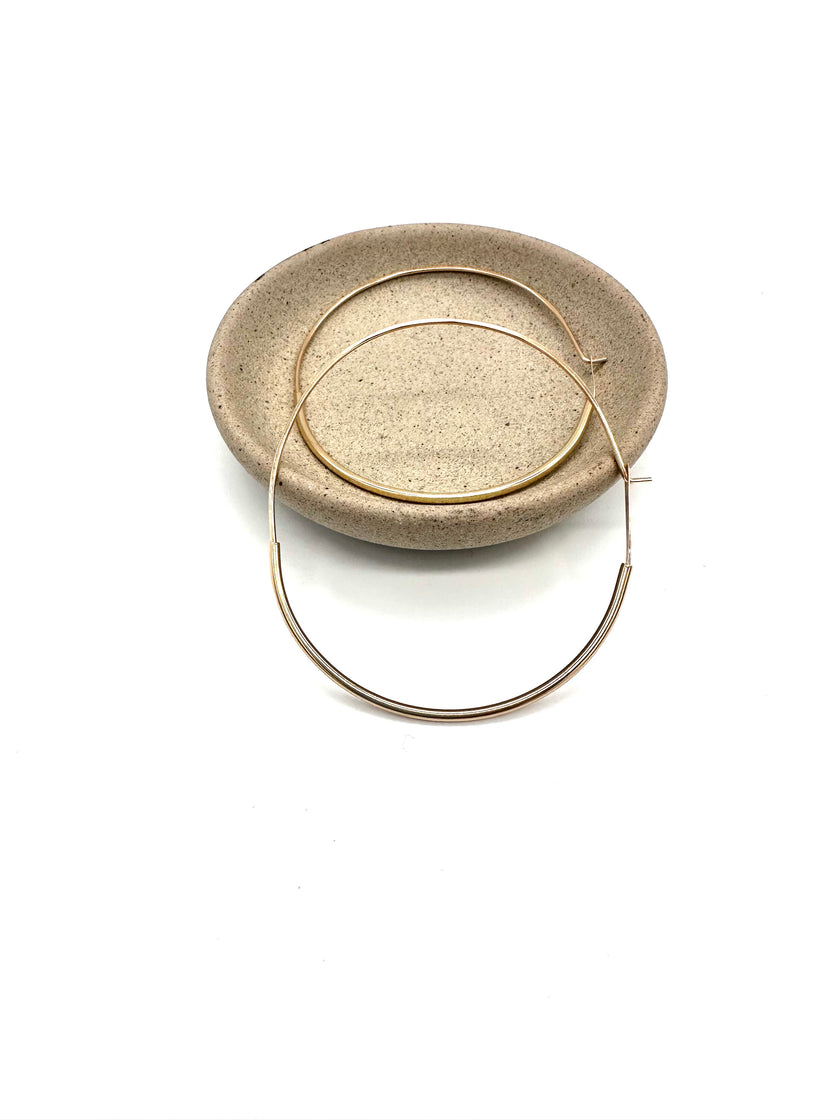 Classic Gold Tubed Hoops - 14kt Gold-Filled - Nickel Free Hypoallergenic - The Pink Locket