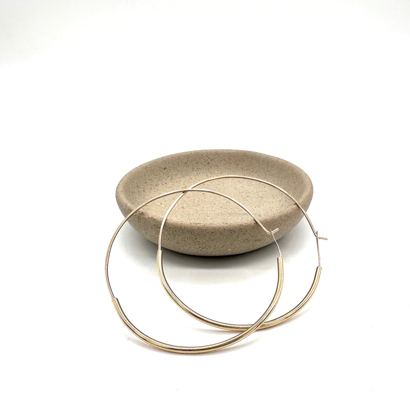 Classic Gold Tubed Hoops - 14kt Gold-Filled - Nickel Free Hypoallergenic - The Pink Locket