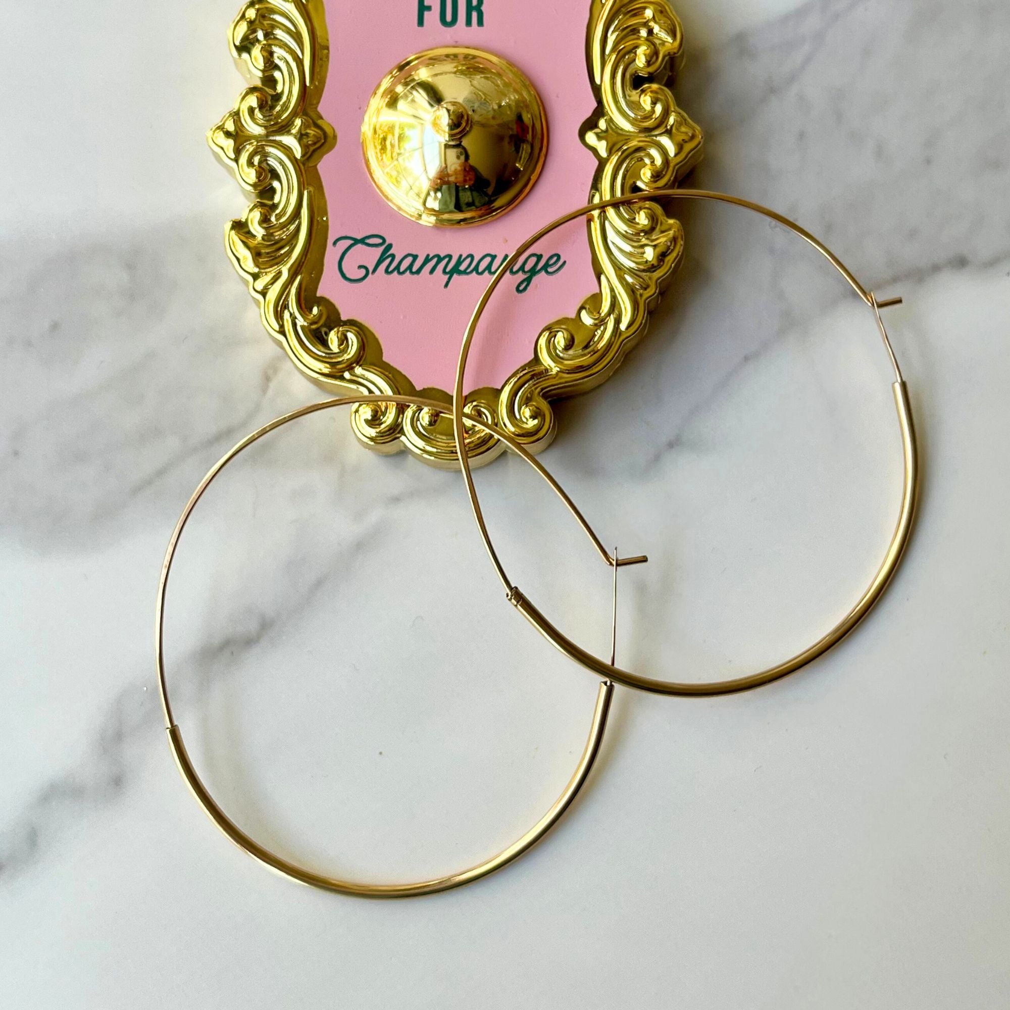Classic Gold Tubed Hoops - 14kt Gold-Filled - Nickel Free Hypoallergenic - The Pink Locket