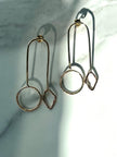 Minimalist 14kt Gold Filled Abstract Dangle Earrings – Modern Geometric Drop Design