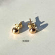 Pebble Shaped 14kt Solid Gold Stud Post Earrings - Recycled Gold - The Pink Locket