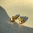 Pebble Shaped 14kt Solid Gold Stud Post Earrings - Recycled Gold - The Pink Locket