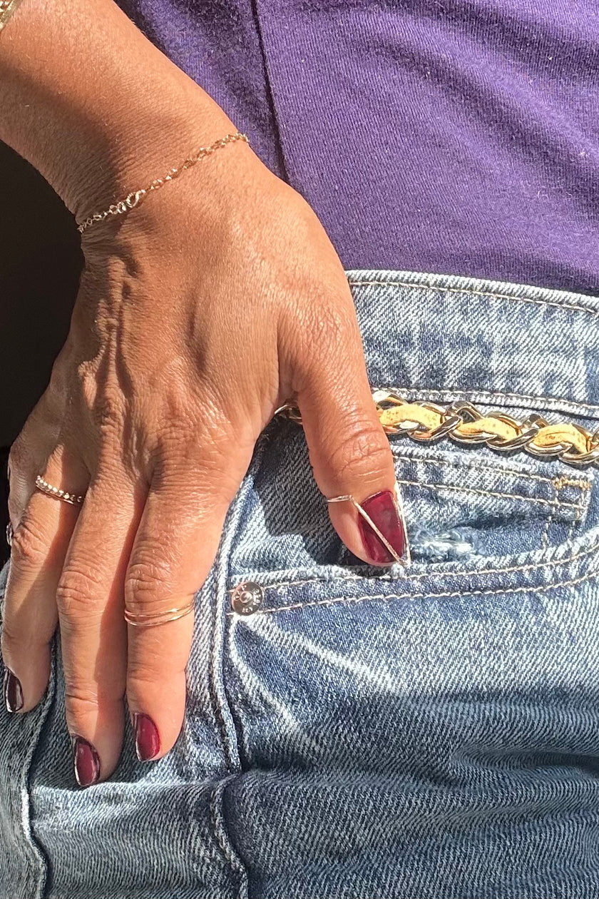 Gold and Silver Minimalist Ring