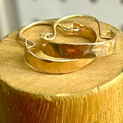 14kt Gold-Filled Basket Small Hoops