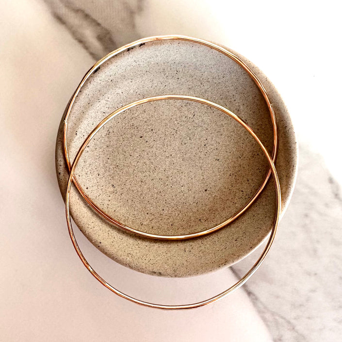 14kt Gold-Filled Bangle Hammered Finish