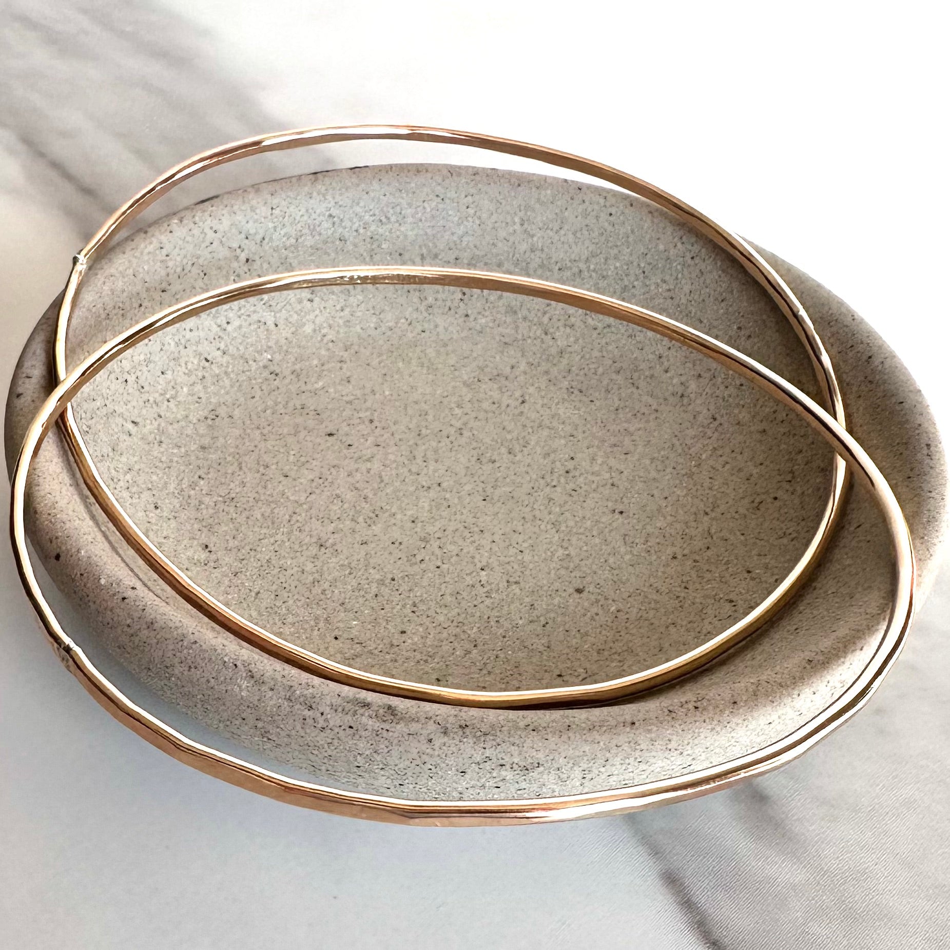 14kt Gold-Filled Bangle Hammered Finish