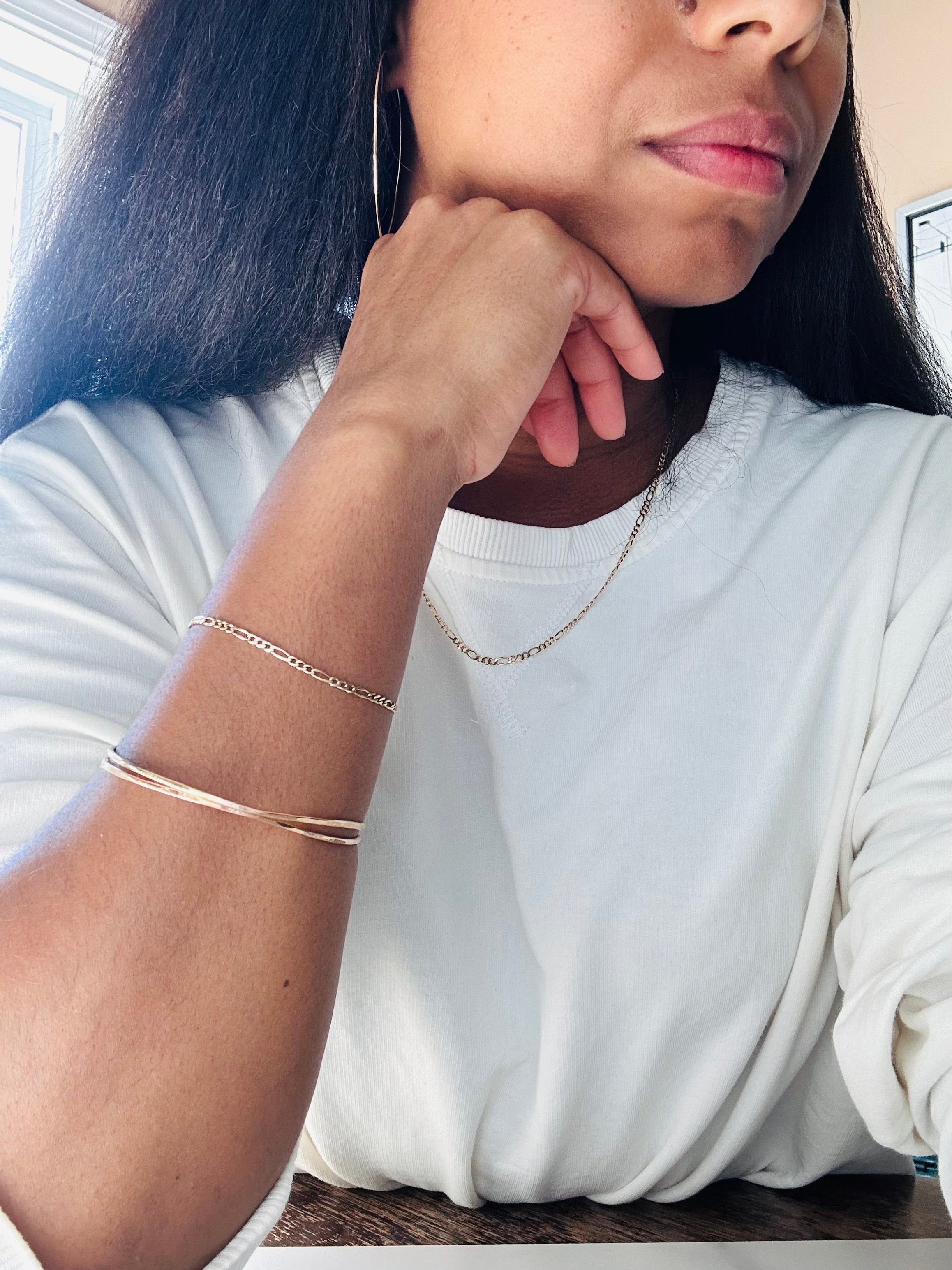 Hammered Gold Bangles