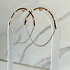 Mixed Metal Beaded Chain Hoop Earrings – 14kt Gold-Filled with Argentium Silver Beads
