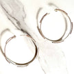 Mixed Metal Silver and Rose Gold Statement Hoops - Nickel Free Hypoallergenic