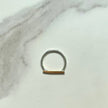 Mixed Metal Rectangle Bar Argentium Silver and Gold  Ring | SAMPLE SALE