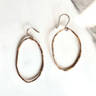 14kt Gold Filled Large Organic Oval Shape Hoop Earrings