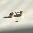 Pebble Shaped 14kt Solid Gold Stud Post Earrings - Recycled Gold - The Pink Locket