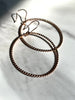 Rose Gold Beaded Large Hoops - 14kt Gold Filled