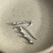 Sterling Silver Pebble Ear Climber Earrings