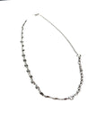 Patchwork Collar Silver Layering Chain Necklace - Hypoallergenic Jewelry