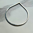 Tear Shaped Silver Statement Bangle  - SAMPLE SALE