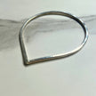 Tear Shaped Silver Statement Bangle  - SAMPLE SALE