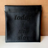 Leatherette Jewelry Pouch with Motivational Quote - Today I Will Slay - The Pink Locket