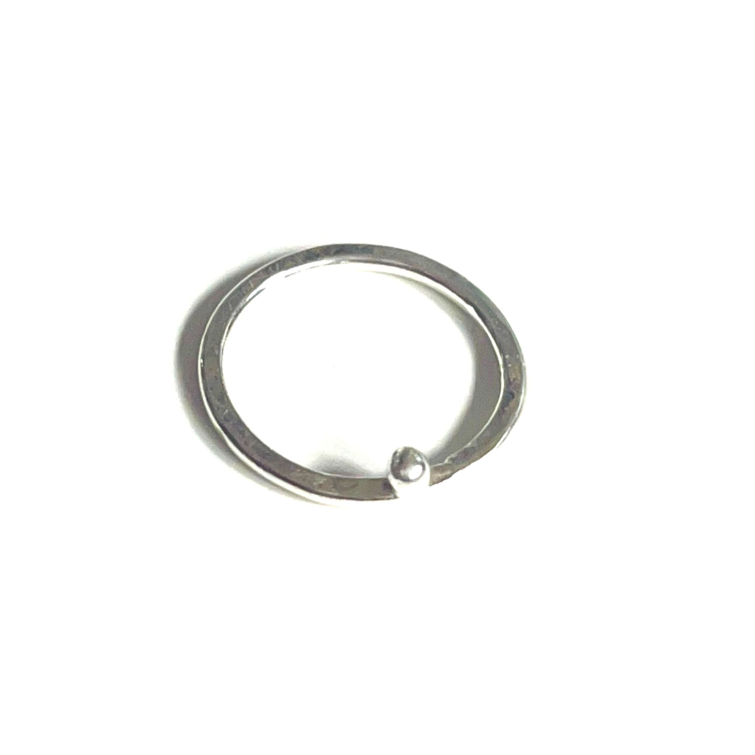 Top Ball Stacking Argentium Silver Ring | Nickel Free