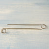 14kt Gold Filled Threader Circle Stick Dangle Earrings - 2.5