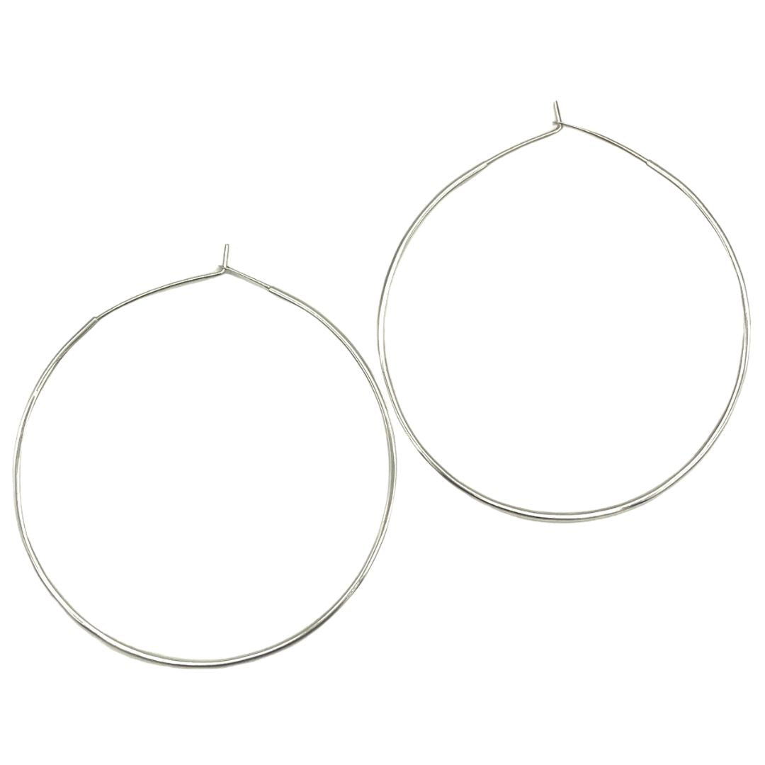 Shawny - Sterling Silver Classic Large Hoop Earrings