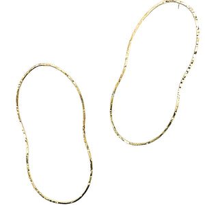 14kt Gold Filled Large Organic Shape Hoop Earrings