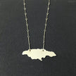 Jamaica Island Plate Necklace - 14kt Gold-Filled or Argentium Silver