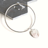 Silver Charm Pendant Bracelet - Argentium Silver Bangle - Nickel Free