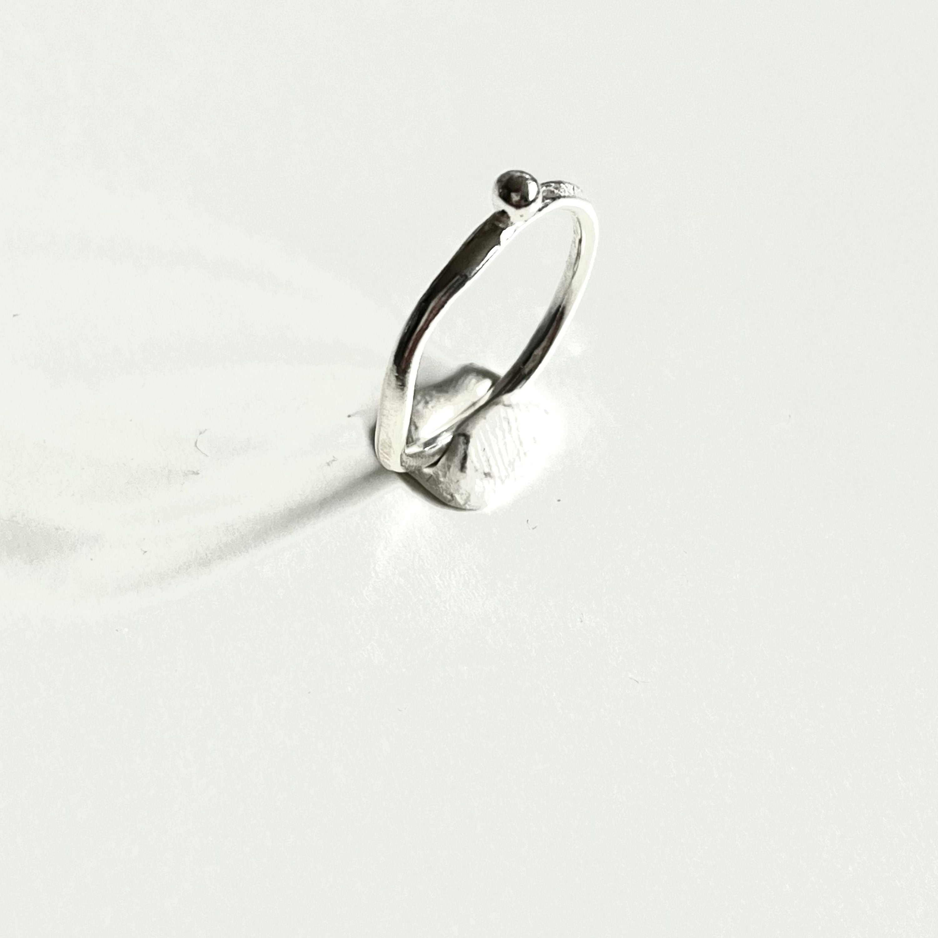 Ball Stacking Argentium Silver Ring | Nickel Free