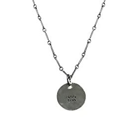Aquarius Zodiac Silver Necklace Straight Bar and Link Chain - Nickel Free