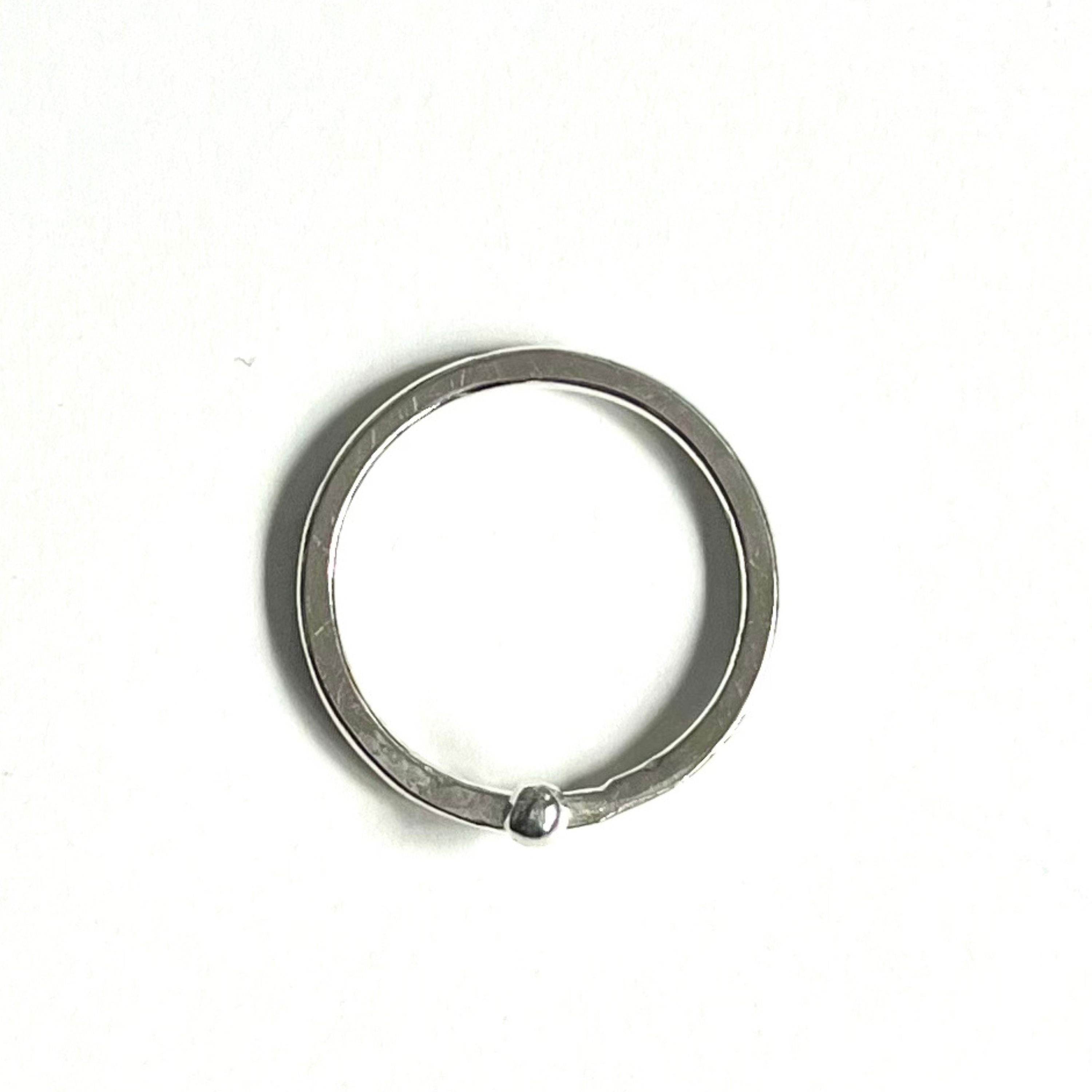 Top Ball Stacking Argentium Silver Ring | Nickel Free