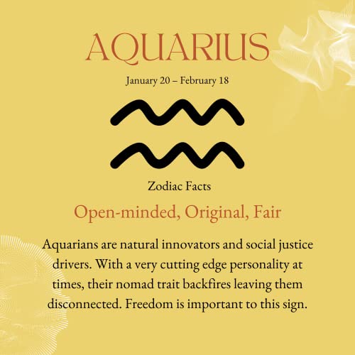 Aquarius Zodiac Silver Necklace Straight Bar and Link Chain - Nickel Free