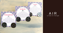 Gemini Zodiac Constellation Argentium Silver Disc Earrings - Nickel Free - The Pink Locket