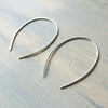 Silver Open Hoop Medium Earrings - The Pink Locket