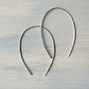 Silver Open Hoop Medium Earrings