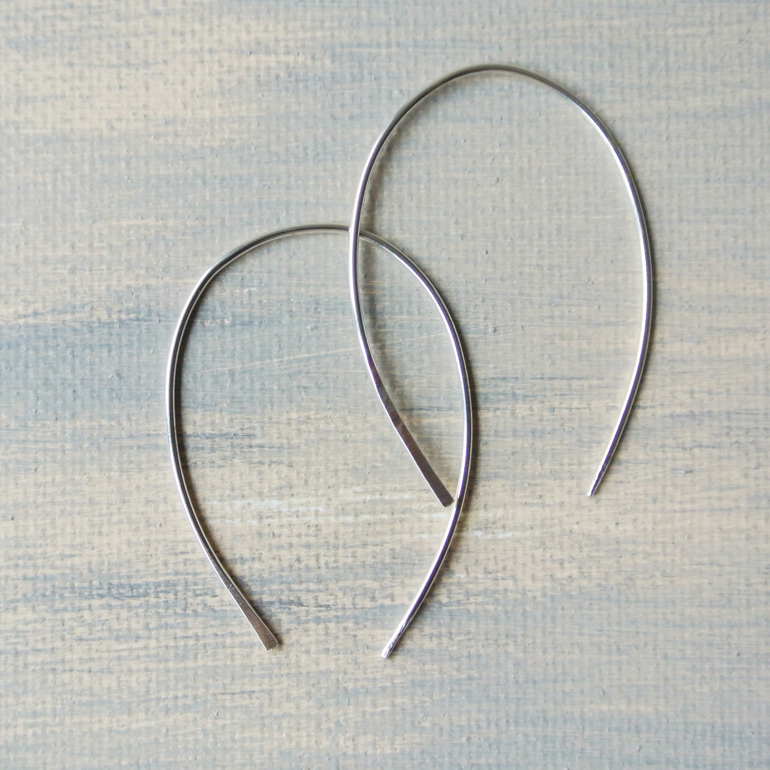 Silver Open Hoop Medium Earrings