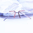 Mixed Metal Arrow Stud Earrings - Copper and Argentium Silver - The Pink Locket