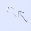 Mixed Metal Arrow Stud Earrings - Copper and Argentium Silver - The Pink Locket