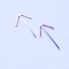 Mixed Metal Arrow Stud Earrings - Copper and Argentium Silver - The Pink Locket