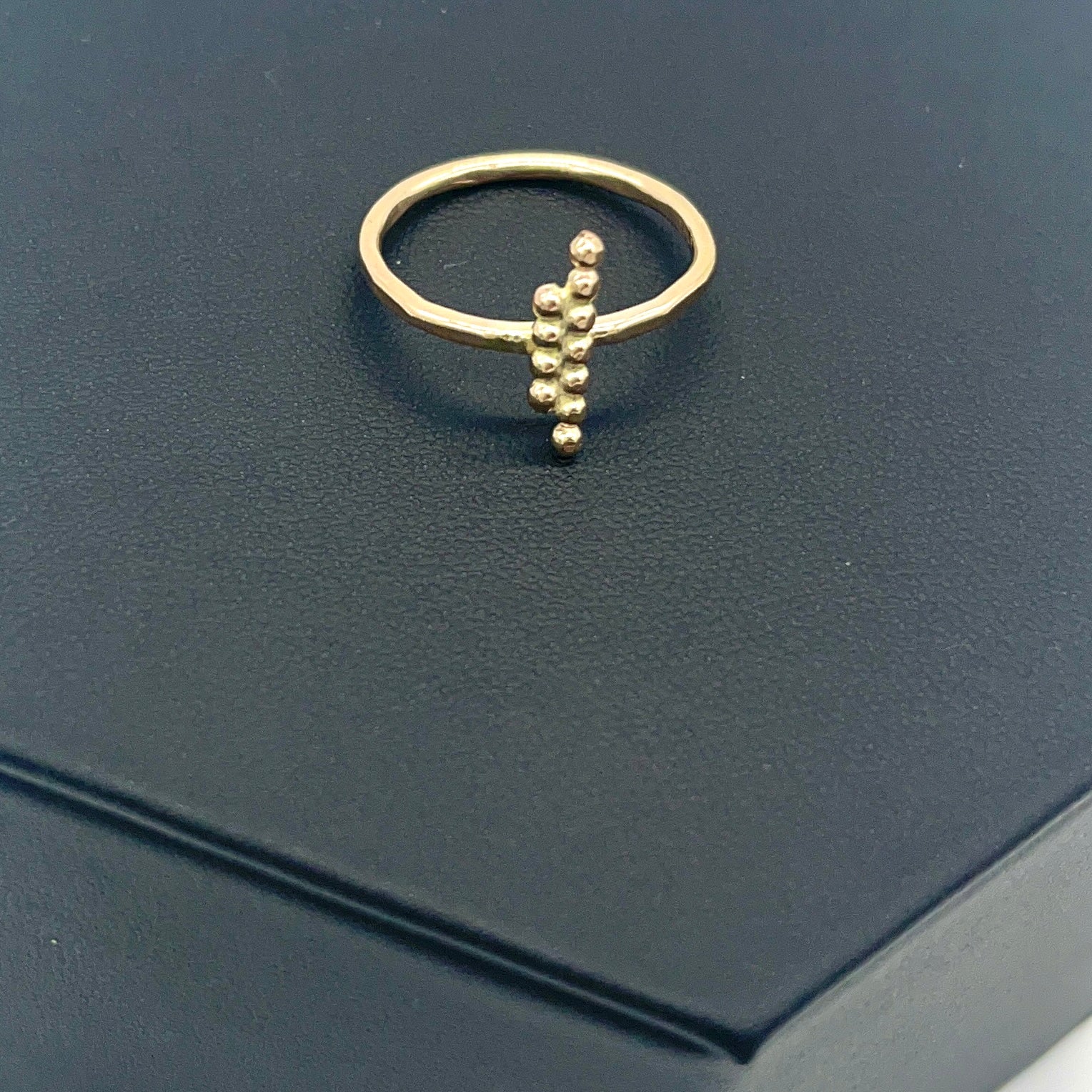 Beaded Bar 14kt Gold-Filled Stacking Ring